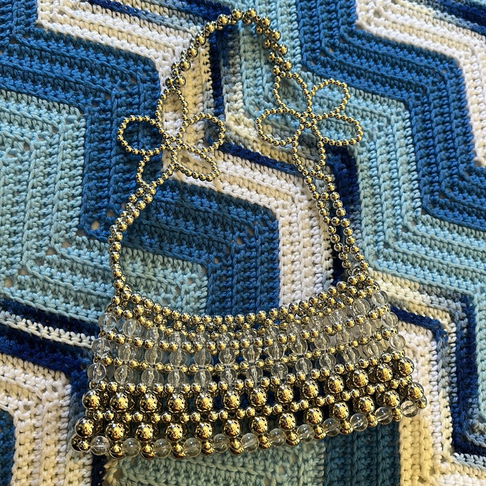 Pearl Bag Acrylic Beaded Handmade Handbag.